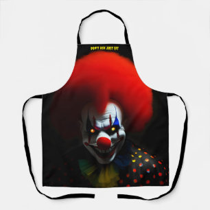 Creepy Clown Phobia Scary Gag Custom  Apron