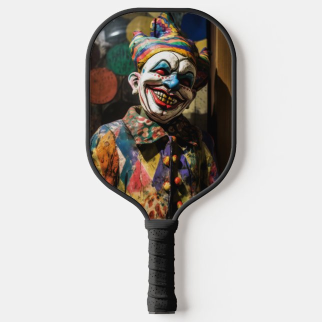 Creepy Clown Pickleball Paddle (Front)