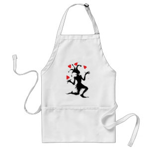 Creepy Clown Playing with Hearts Standard Apron