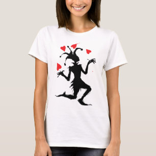 Creepy Clown Playing with Hearts T-Shirt