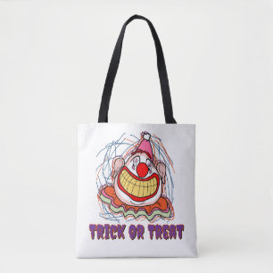 Creepy Clown Trick or Treat Halloween  Tote Bag