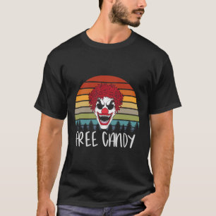Creepy Clown Vintage Retro Scary Evil Horror Hallo T-Shirt
