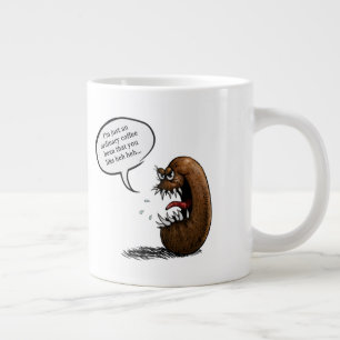 Creepy coffee bean large coffee mug