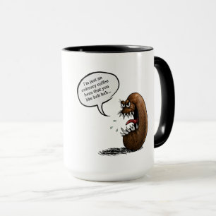 Creepy coffee bean mug