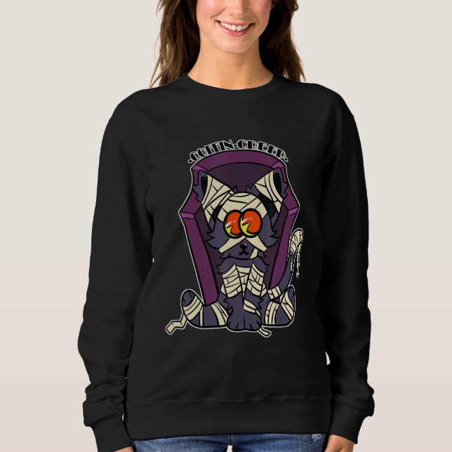 Creepy Coffin Cat Sweatshirt (Front)