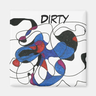 "Creepy Crawly" Abstract Dishwasher Status Magnet