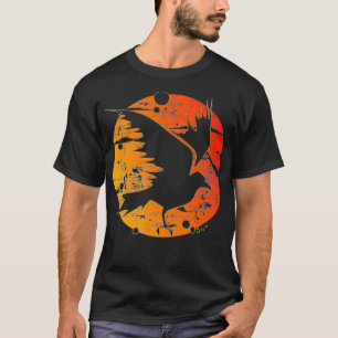 Creepy Crow Forest Animal Bird Gothic Black Raven T-Shirt