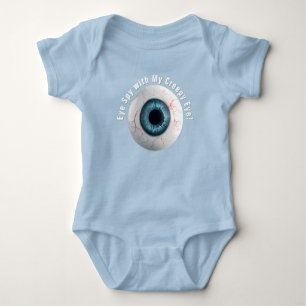 Creepy customisable Eye spy with my creepy eye Baby Bodysuit