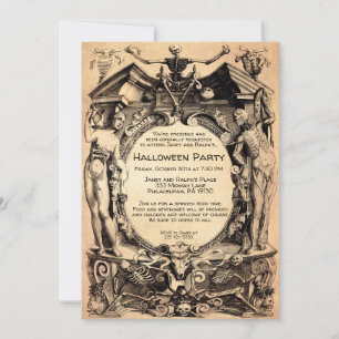 Creepy Customisable Vintage Style Invitation