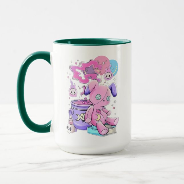 Creepy Cute Aesthetic T-Shirt Spooky Cute Graphic  Mug (Left)