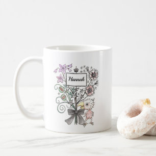 Creepy Cute Baby Bird Goth Animal Custom Name Coffee Mug