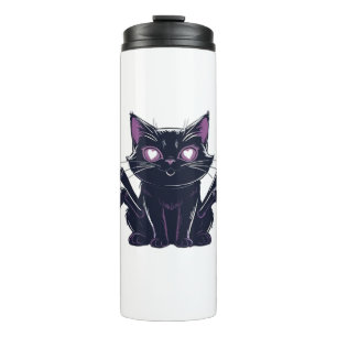 Creepy Cute Cat � Spider Legs & Heart Eyes Oversiz Thermal Tumbler