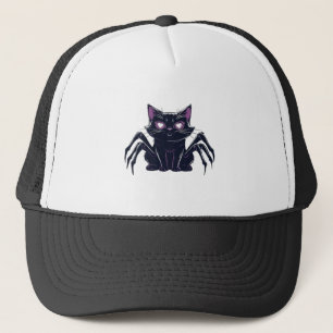 Creepy Cute Cat � Spider Legs & Heart Eyes Oversiz Trucker Hat