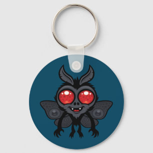 Creepy Cute Cryptid Mothman Monster Key Ring