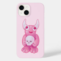 Creepy Cute Demon Pink Skull Pastel Goth Girl