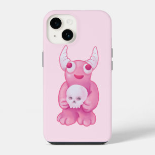 Creepy Cute Demon Pink Skull Pastel Goth Girl iPhone 14 Case