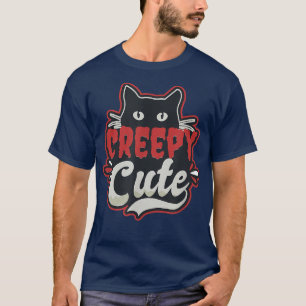 Creepy Cute Design Halloween Cat 1351 T-Shirt