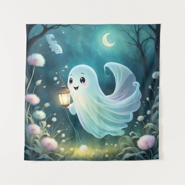 Creepy Cute Ghost Tapestry (Front)