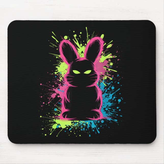 Creepy Cute Goth Bunny Horror Rabbit Sketch Alt Ng Mouse Pad (Front)