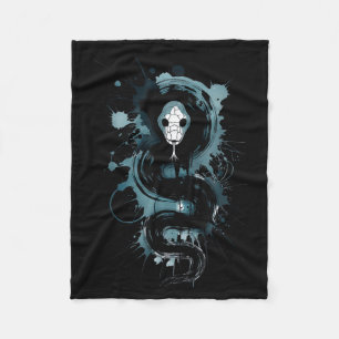 Creepy Cute Goth Snake Horror Snake Sketch Alt Nge Fleece Blanket