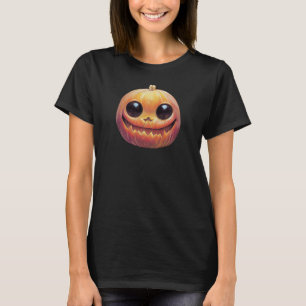 Creepy Cute Halloween Pumpkin Face T-Shirt