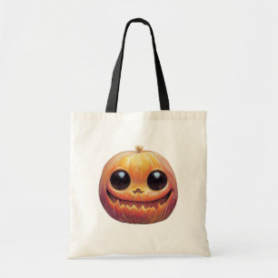 Creepy Cute Halloween Pumpkin Face Tote Bag