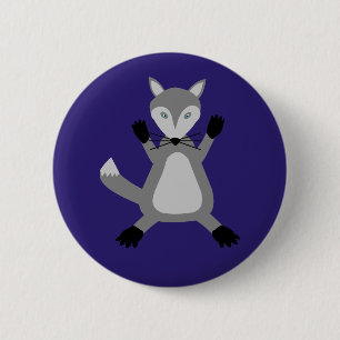 Creepy Cute Halloween Wolf 6 Cm Round Badge