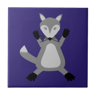 Creepy Cute Halloween Wolf Ceramic Tile