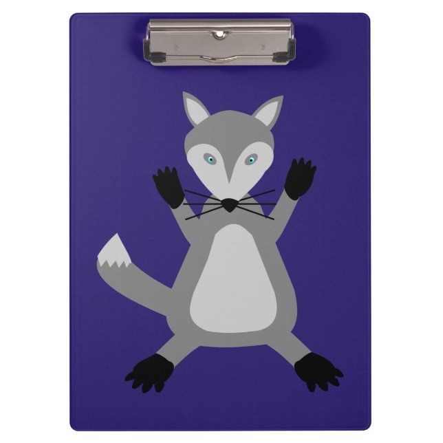 Creepy Cute Halloween Wolf Clipboard (Front)