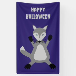 Creepy Cute Halloween Wolf Custom Banner