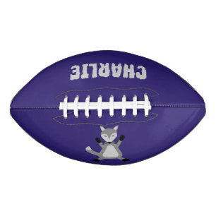 Creepy Cute Halloween Wolf Custom Name Football