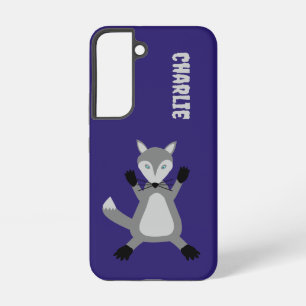 Creepy Cute Halloween Wolf Custom Name Samsung Galaxy Case