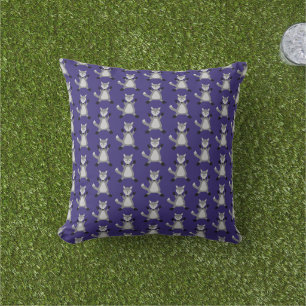 Creepy Cute Halloween Wolf Patterned Cushion