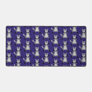 Creepy Cute Halloween Wolf Patterned Desk Mat