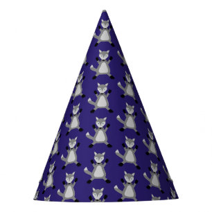 Creepy Cute Halloween Wolf Patterned Party Hat