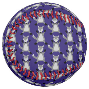 Creepy Cute Halloween Wolf Patterned Softball