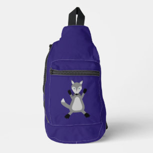 Creepy Cute Halloween Wolf Sling Bag