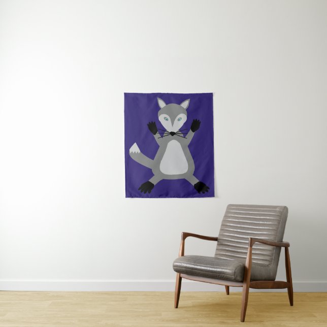 Creepy Cute Halloween Wolf Tapestry (In Situ)