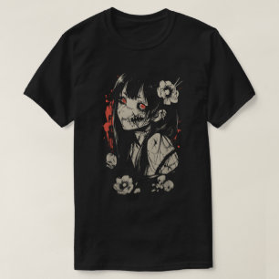 Creepy Cute Horror Anime Girl Gothic Art T-Shirt
