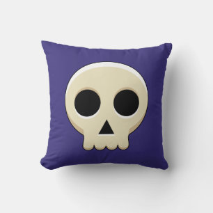 Creepy Cute Kawaii Goth Skull Cushion
