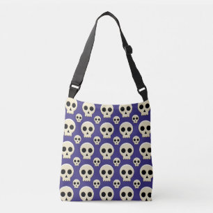 Creepy Cute Kawaii Goth Skull Pattern Crossbody Bag