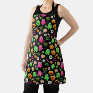 "Creepy Cute" Monsters and Halloween Fun Seamless  Apron