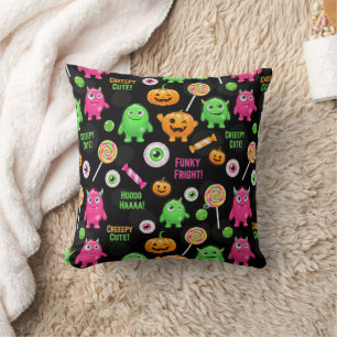 "Creepy Cute" Monsters and Halloween Fun Seamless  Cushion