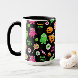 "Creepy Cute" Monsters and Halloween Fun Seamless Mug