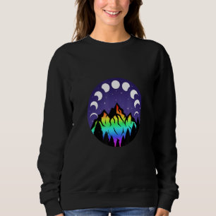 Creepy Cute Pastel Goth Witchy Moon Phases Gothic Sweatshirt