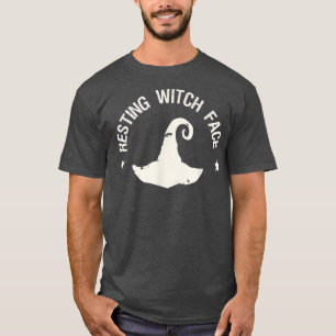 Creepy Cute Resting Witch Face Halloween 479 T-Shirt
