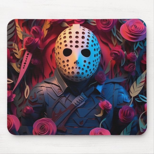 Creepy Desk Accessory Mouse Pad (Front)