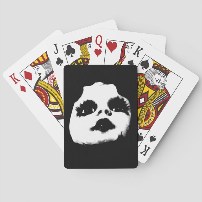 Creepy Doll Face COOL Playing Cards (Back)