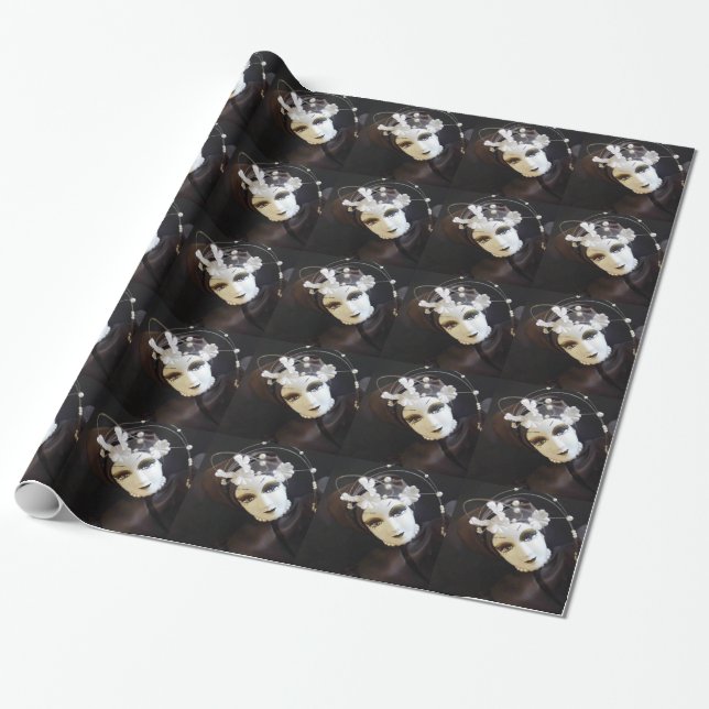 Creepy Doll Face Wrapping Paper (Unrolled)