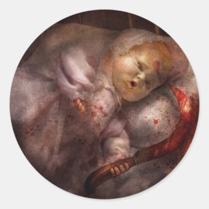 Creepy - Doll - Night Terrors Classic Round Sticker